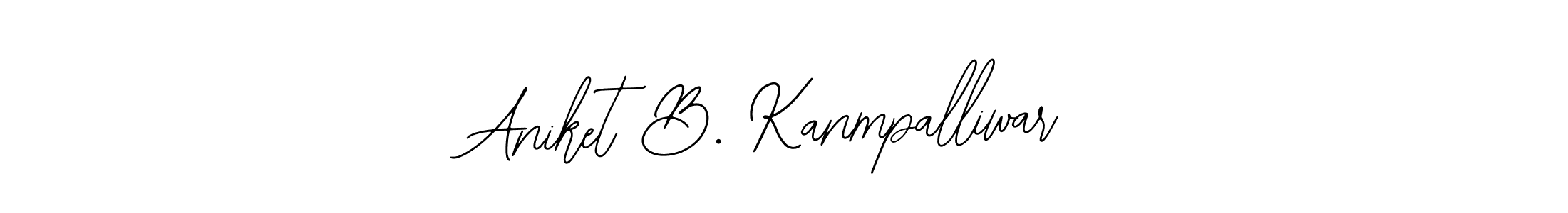 How to make Aniket B. Kanmpalliwar name signature. Use Bearetta-2O07w style for creating short signs online. This is the latest handwritten sign. Aniket B. Kanmpalliwar signature style 12 images and pictures png