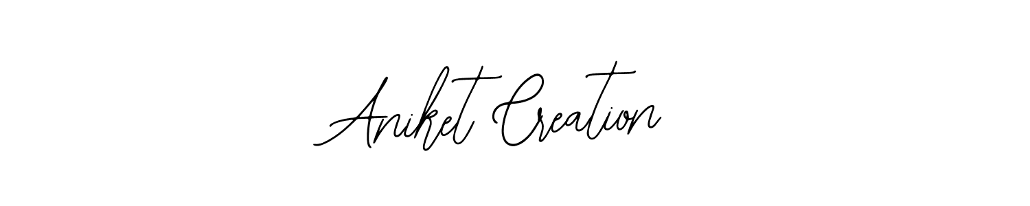 Use a signature maker to create a handwritten signature online. With this signature software, you can design (Bearetta-2O07w) your own signature for name Aniket Creation. Aniket Creation signature style 12 images and pictures png