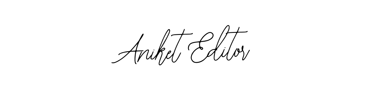 Create a beautiful signature design for name Aniket Editor. With this signature (Bearetta-2O07w) fonts, you can make a handwritten signature for free. Aniket Editor signature style 12 images and pictures png