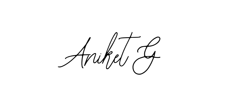This is the best signature style for the Aniket G name. Also you like these signature font (Bearetta-2O07w). Mix name signature. Aniket G signature style 12 images and pictures png