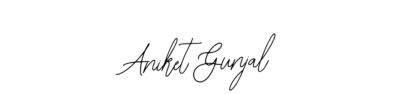 You should practise on your own different ways (Bearetta-2O07w) to write your name (Aniket Gunjal) in signature. don't let someone else do it for you. Aniket Gunjal signature style 12 images and pictures png