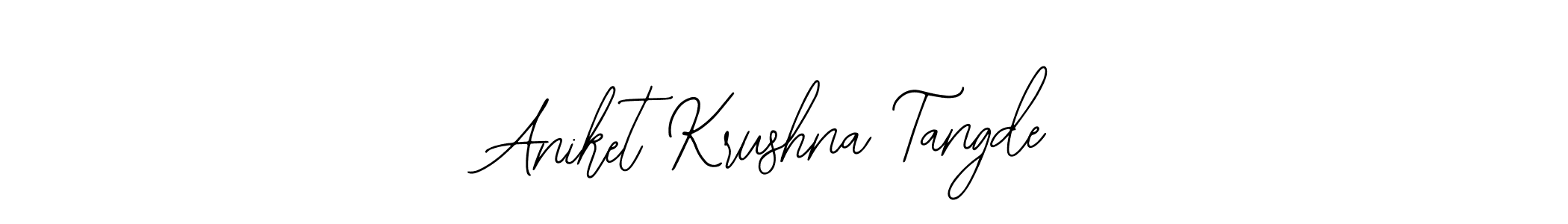 This is the best signature style for the Aniket Krushna Tangde name. Also you like these signature font (Bearetta-2O07w). Mix name signature. Aniket Krushna Tangde signature style 12 images and pictures png