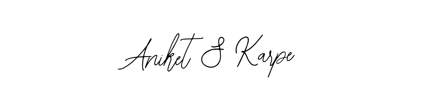 Aniket S Karpe stylish signature style. Best Handwritten Sign (Bearetta-2O07w) for my name. Handwritten Signature Collection Ideas for my name Aniket S Karpe. Aniket S Karpe signature style 12 images and pictures png