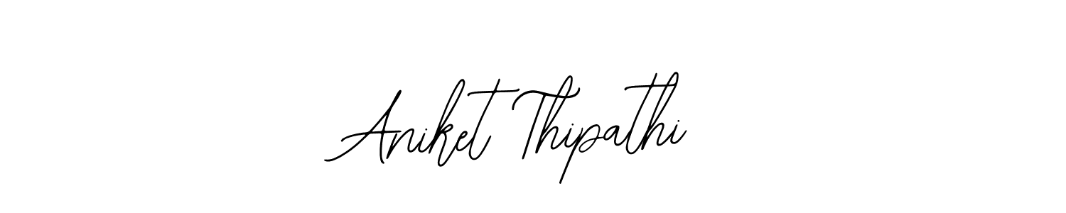 How to make Aniket Thipathi name signature. Use Bearetta-2O07w style for creating short signs online. This is the latest handwritten sign. Aniket Thipathi signature style 12 images and pictures png