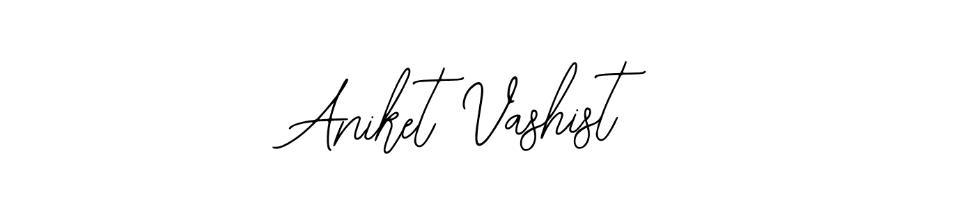 You should practise on your own different ways (Bearetta-2O07w) to write your name (Aniket Vashist) in signature. don't let someone else do it for you. Aniket Vashist signature style 12 images and pictures png