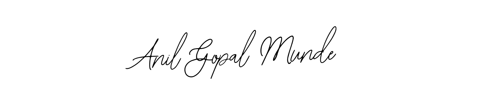 You should practise on your own different ways (Bearetta-2O07w) to write your name (Anil Gopal Munde) in signature. don't let someone else do it for you. Anil Gopal Munde signature style 12 images and pictures png