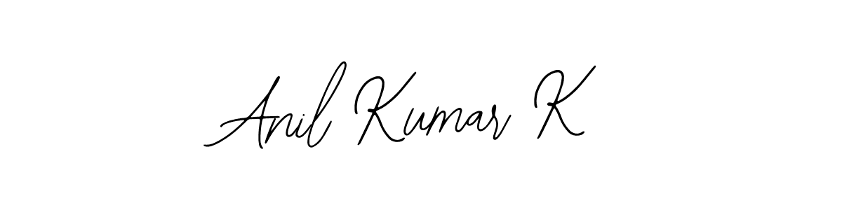 Similarly Bearetta-2O07w is the best handwritten signature design. Signature creator online .You can use it as an online autograph creator for name Anil Kumar K. Anil Kumar K signature style 12 images and pictures png
