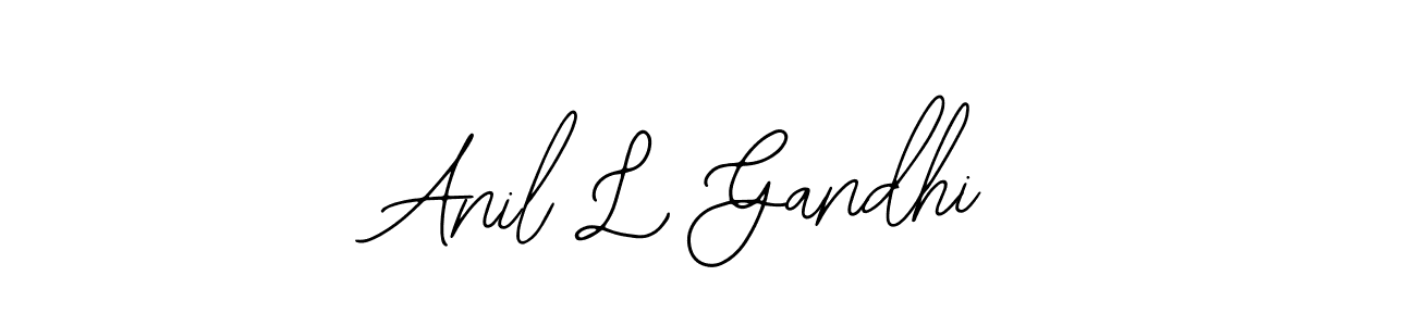 You should practise on your own different ways (Bearetta-2O07w) to write your name (Anil L Gandhi) in signature. don't let someone else do it for you. Anil L Gandhi signature style 12 images and pictures png