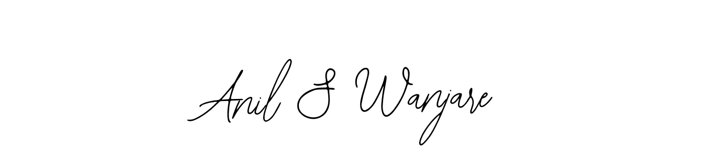 How to make Anil S Wanjare name signature. Use Bearetta-2O07w style for creating short signs online. This is the latest handwritten sign. Anil S Wanjare signature style 12 images and pictures png