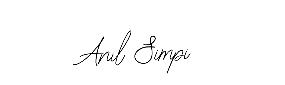 Also You can easily find your signature by using the search form. We will create Anil Simpi name handwritten signature images for you free of cost using Bearetta-2O07w sign style. Anil Simpi signature style 12 images and pictures png