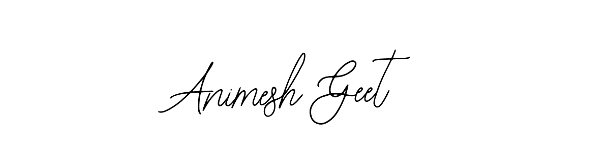 How to make Animesh Geet name signature. Use Bearetta-2O07w style for creating short signs online. This is the latest handwritten sign. Animesh Geet signature style 12 images and pictures png