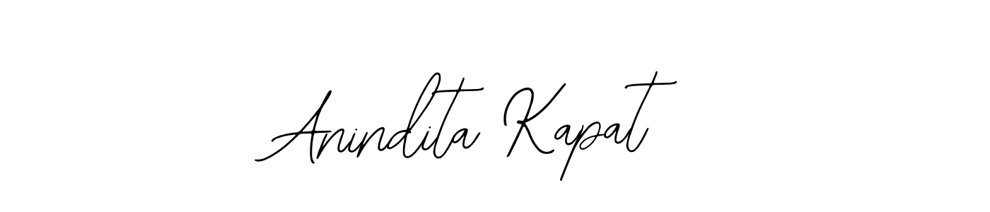 You should practise on your own different ways (Bearetta-2O07w) to write your name (Anindita Kapat) in signature. don't let someone else do it for you. Anindita Kapat signature style 12 images and pictures png