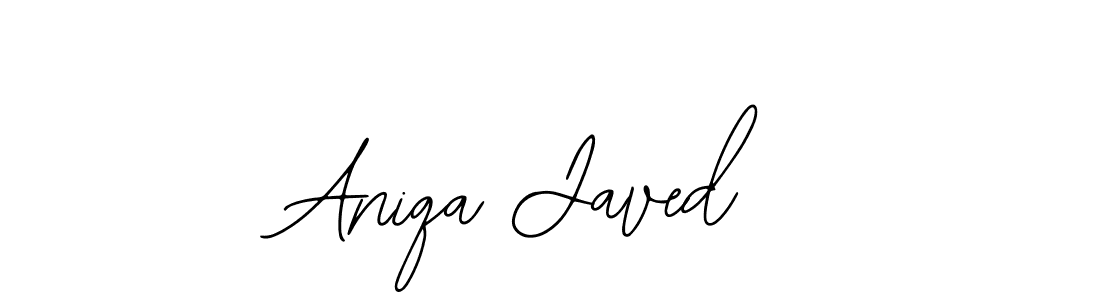 You should practise on your own different ways (Bearetta-2O07w) to write your name (Aniqa Javed) in signature. don't let someone else do it for you. Aniqa Javed signature style 12 images and pictures png