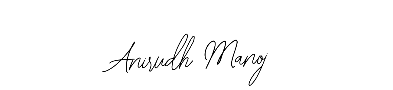 How to make Anirudh Manoj name signature. Use Bearetta-2O07w style for creating short signs online. This is the latest handwritten sign. Anirudh Manoj signature style 12 images and pictures png