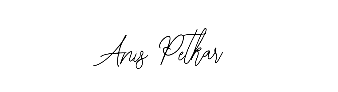 How to make Anis Petkar name signature. Use Bearetta-2O07w style for creating short signs online. This is the latest handwritten sign. Anis Petkar signature style 12 images and pictures png