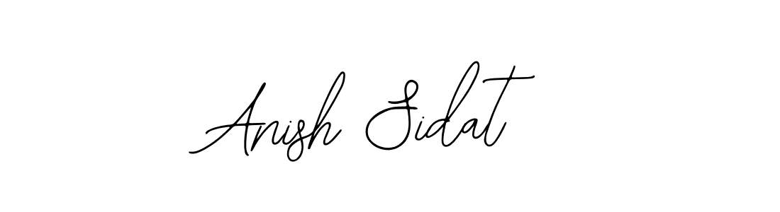 How to make Anish Sidat name signature. Use Bearetta-2O07w style for creating short signs online. This is the latest handwritten sign. Anish Sidat signature style 12 images and pictures png