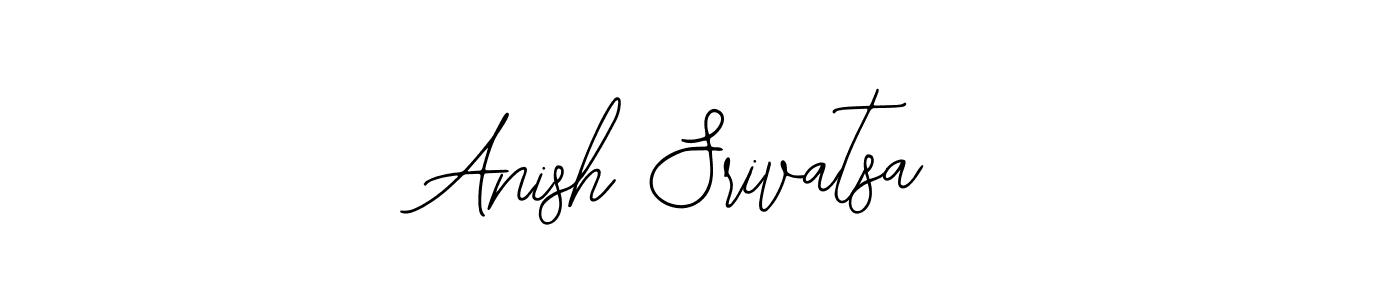 You should practise on your own different ways (Bearetta-2O07w) to write your name (Anish Srivatsa) in signature. don't let someone else do it for you. Anish Srivatsa signature style 12 images and pictures png