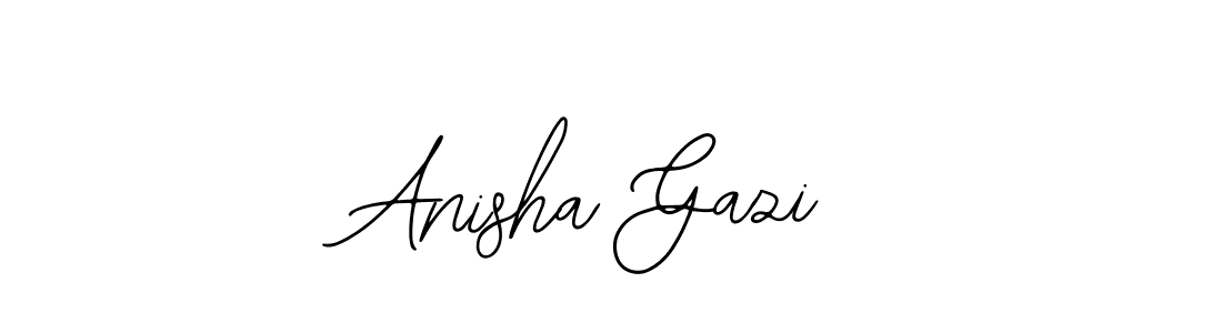 How to make Anisha Gazi name signature. Use Bearetta-2O07w style for creating short signs online. This is the latest handwritten sign. Anisha Gazi signature style 12 images and pictures png