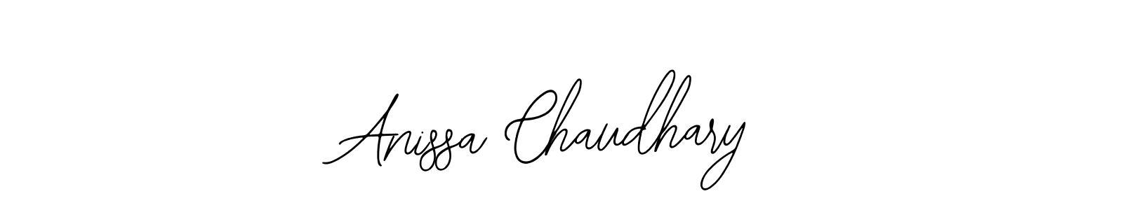 Use a signature maker to create a handwritten signature online. With this signature software, you can design (Bearetta-2O07w) your own signature for name Anissa Chaudhary. Anissa Chaudhary signature style 12 images and pictures png