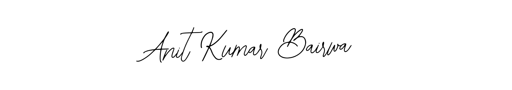 How to make Anit Kumar Bairwa name signature. Use Bearetta-2O07w style for creating short signs online. This is the latest handwritten sign. Anit Kumar Bairwa signature style 12 images and pictures png