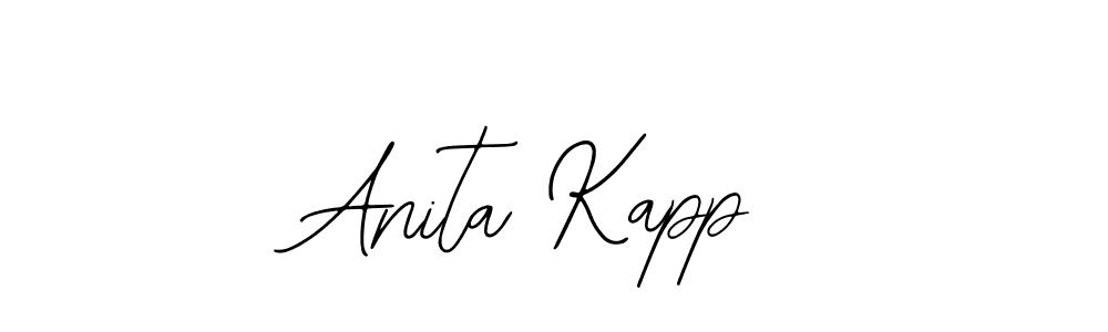 The best way (Bearetta-2O07w) to make a short signature is to pick only two or three words in your name. The name Anita Kapp include a total of six letters. For converting this name. Anita Kapp signature style 12 images and pictures png