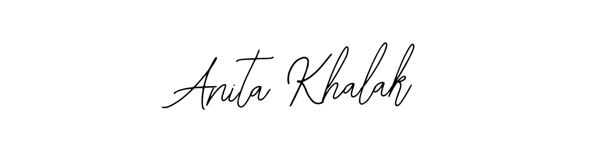 Design your own signature with our free online signature maker. With this signature software, you can create a handwritten (Bearetta-2O07w) signature for name Anita Khalak. Anita Khalak signature style 12 images and pictures png