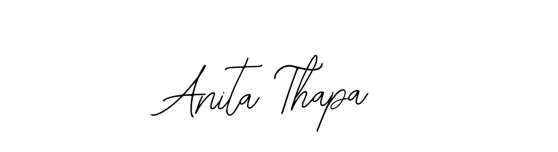 Use a signature maker to create a handwritten signature online. With this signature software, you can design (Bearetta-2O07w) your own signature for name Anita Thapa. Anita Thapa signature style 12 images and pictures png