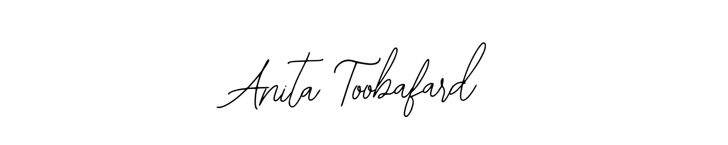 The best way (Bearetta-2O07w) to make a short signature is to pick only two or three words in your name. The name Anita Toobafard include a total of six letters. For converting this name. Anita Toobafard signature style 12 images and pictures png