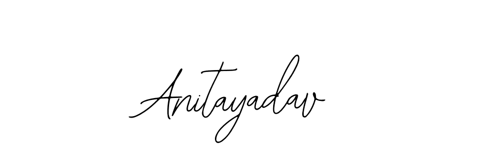 Bearetta-2O07w is a professional signature style that is perfect for those who want to add a touch of class to their signature. It is also a great choice for those who want to make their signature more unique. Get Anitayadav name to fancy signature for free. Anitayadav signature style 12 images and pictures png