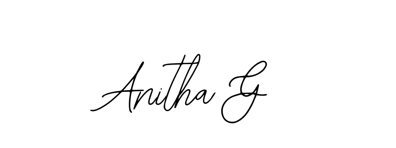 if you are searching for the best signature style for your name Anitha G. so please give up your signature search. here we have designed multiple signature styles  using Bearetta-2O07w. Anitha G signature style 12 images and pictures png