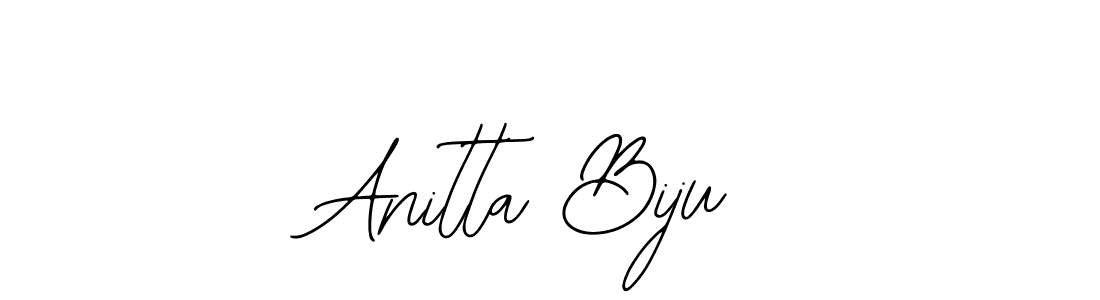 You should practise on your own different ways (Bearetta-2O07w) to write your name (Anitta Biju) in signature. don't let someone else do it for you. Anitta Biju signature style 12 images and pictures png