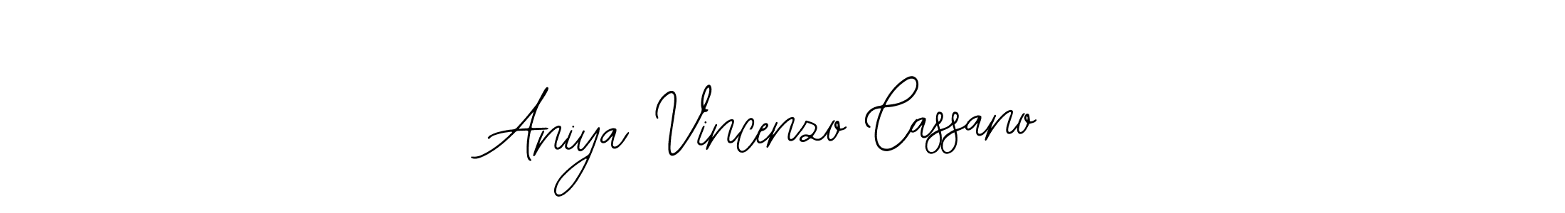 Create a beautiful signature design for name Aniya Vincenzo Cassano. With this signature (Bearetta-2O07w) fonts, you can make a handwritten signature for free. Aniya Vincenzo Cassano signature style 12 images and pictures png