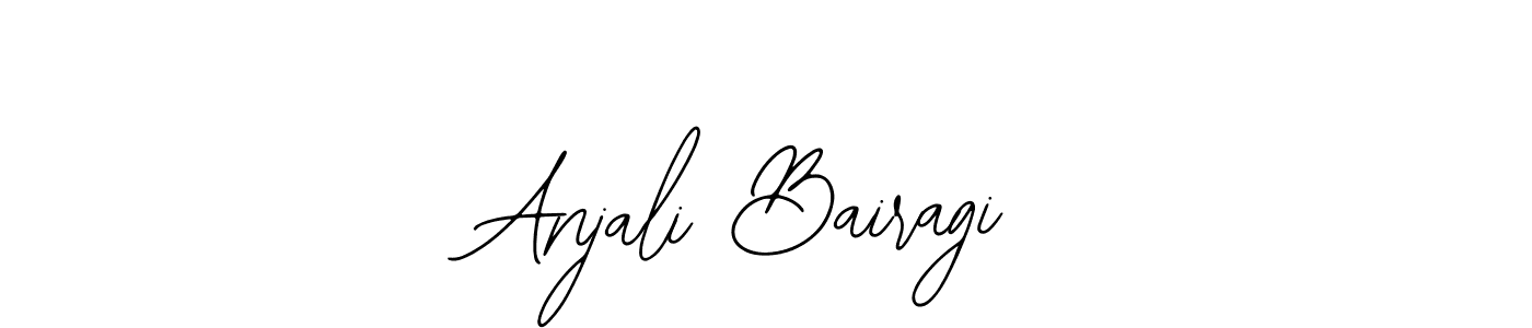 You should practise on your own different ways (Bearetta-2O07w) to write your name (Anjali Bairagi) in signature. don't let someone else do it for you. Anjali Bairagi signature style 12 images and pictures png