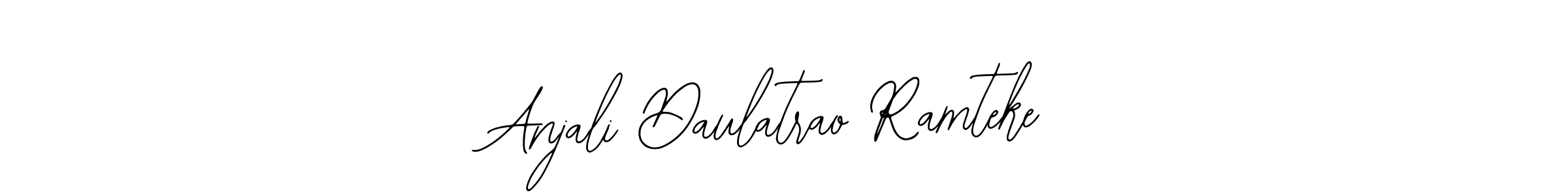 The best way (Bearetta-2O07w) to make a short signature is to pick only two or three words in your name. The name Anjali Daulatrao Ramteke include a total of six letters. For converting this name. Anjali Daulatrao Ramteke signature style 12 images and pictures png