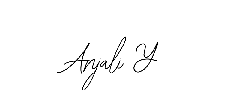 How to make Anjali Y name signature. Use Bearetta-2O07w style for creating short signs online. This is the latest handwritten sign. Anjali Y signature style 12 images and pictures png