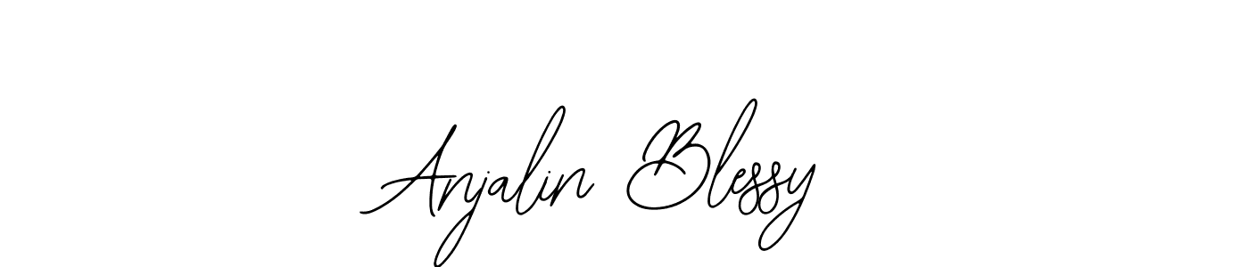Also You can easily find your signature by using the search form. We will create Anjalin Blessy name handwritten signature images for you free of cost using Bearetta-2O07w sign style. Anjalin Blessy signature style 12 images and pictures png