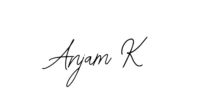 This is the best signature style for the Anjam K name. Also you like these signature font (Bearetta-2O07w). Mix name signature. Anjam K signature style 12 images and pictures png