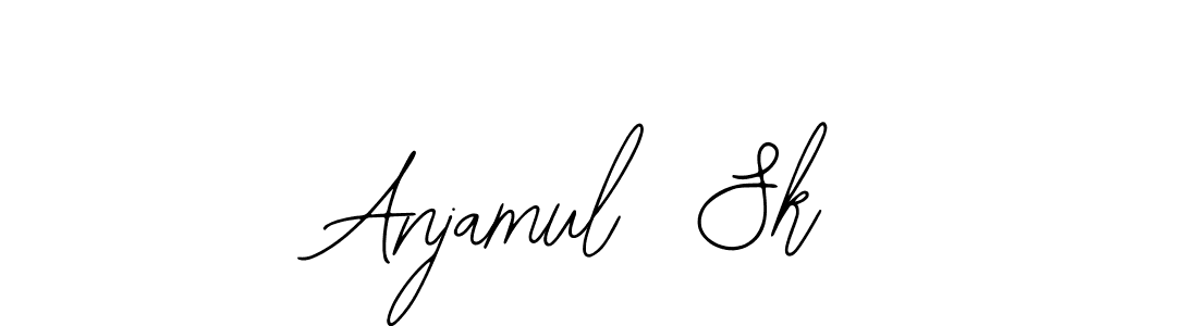 Similarly Bearetta-2O07w is the best handwritten signature design. Signature creator online .You can use it as an online autograph creator for name Anjamul  Sk. Anjamul  Sk signature style 12 images and pictures png