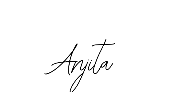Use a signature maker to create a handwritten signature online. With this signature software, you can design (Bearetta-2O07w) your own signature for name Anjita. Anjita signature style 12 images and pictures png