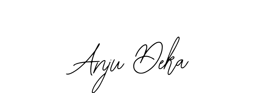 You should practise on your own different ways (Bearetta-2O07w) to write your name (Anju Deka) in signature. don't let someone else do it for you. Anju Deka signature style 12 images and pictures png