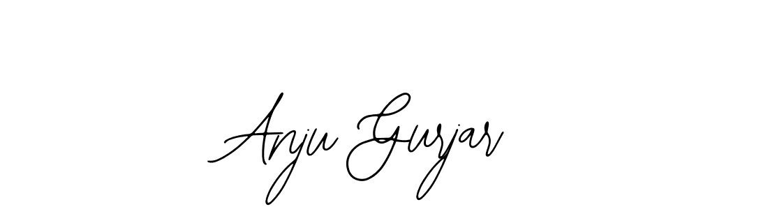 You should practise on your own different ways (Bearetta-2O07w) to write your name (Anju Gurjar) in signature. don't let someone else do it for you. Anju Gurjar signature style 12 images and pictures png