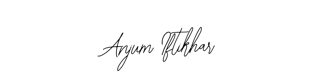 You should practise on your own different ways (Bearetta-2O07w) to write your name (Anjum Iftikhar) in signature. don't let someone else do it for you. Anjum Iftikhar signature style 12 images and pictures png