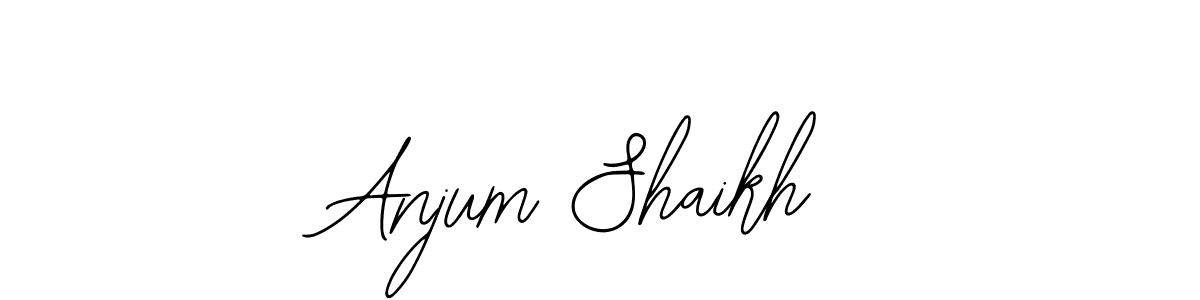 Also You can easily find your signature by using the search form. We will create Anjum Shaikh name handwritten signature images for you free of cost using Bearetta-2O07w sign style. Anjum Shaikh signature style 12 images and pictures png