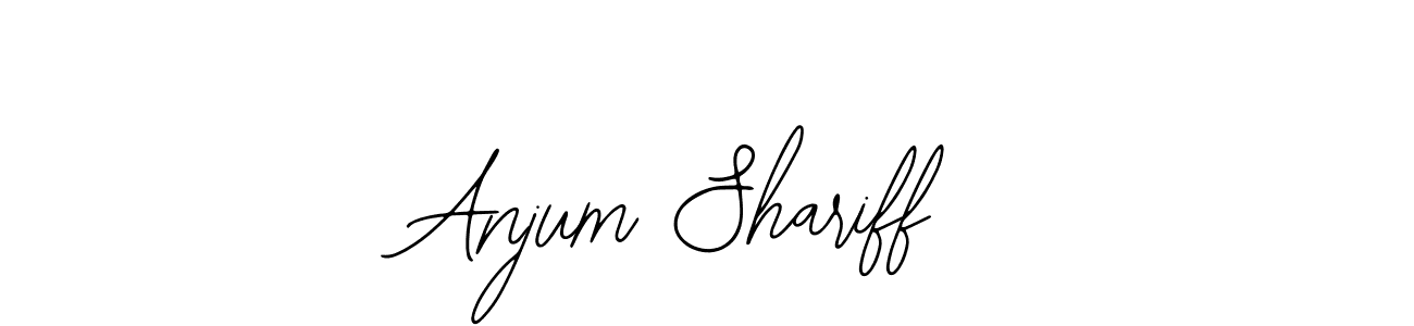 You should practise on your own different ways (Bearetta-2O07w) to write your name (Anjum Shariff) in signature. don't let someone else do it for you. Anjum Shariff signature style 12 images and pictures png