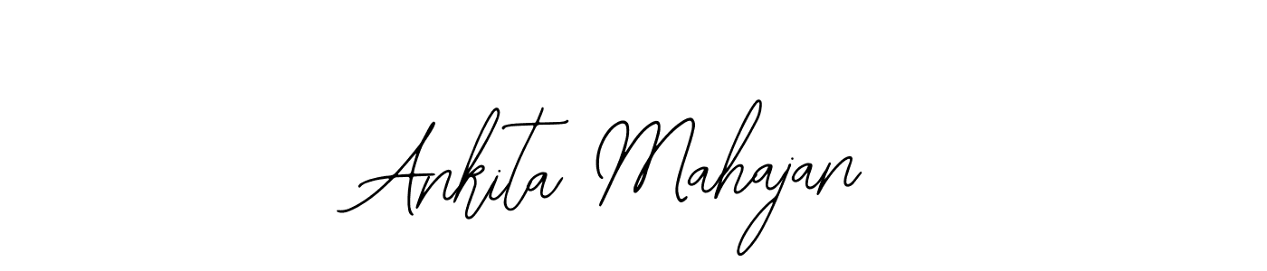 You should practise on your own different ways (Bearetta-2O07w) to write your name (Ankita Mahajan) in signature. don't let someone else do it for you. Ankita Mahajan signature style 12 images and pictures png