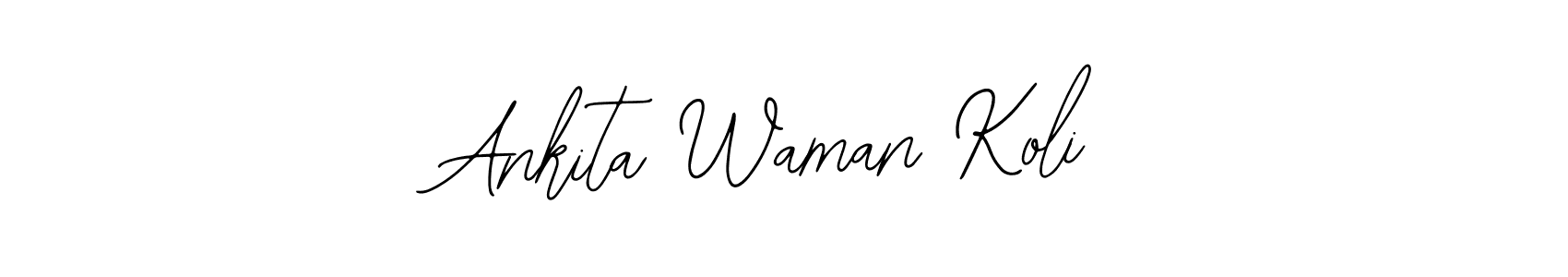Create a beautiful signature design for name Ankita Waman Koli. With this signature (Bearetta-2O07w) fonts, you can make a handwritten signature for free. Ankita Waman Koli signature style 12 images and pictures png
