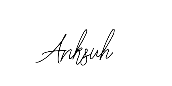 You should practise on your own different ways (Bearetta-2O07w) to write your name (Anksuh) in signature. don't let someone else do it for you. Anksuh signature style 12 images and pictures png