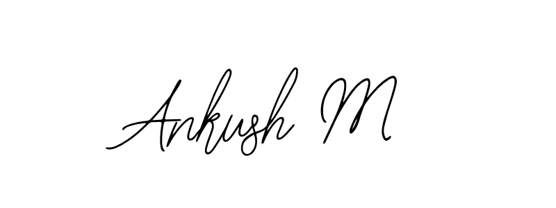 Design your own signature with our free online signature maker. With this signature software, you can create a handwritten (Bearetta-2O07w) signature for name Ankush M. Ankush M signature style 12 images and pictures png