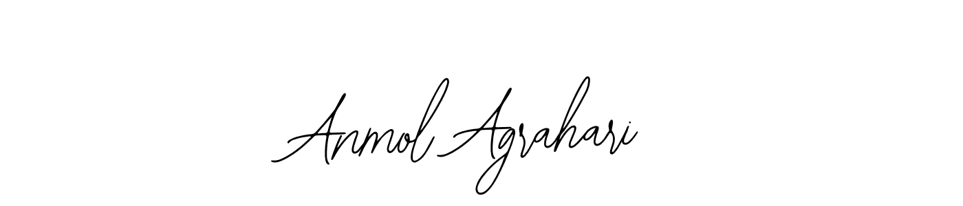 Also You can easily find your signature by using the search form. We will create Anmol Agrahari name handwritten signature images for you free of cost using Bearetta-2O07w sign style. Anmol Agrahari signature style 12 images and pictures png