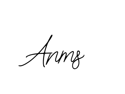 You should practise on your own different ways (Bearetta-2O07w) to write your name (Anms) in signature. don't let someone else do it for you. Anms signature style 12 images and pictures png
